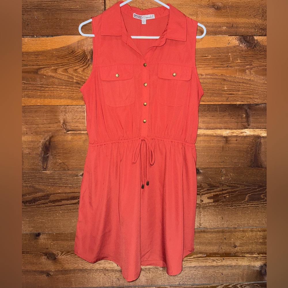 Gypsies & Moondust Burnt Orange Button-Front Shirt Dress. Great/like new. XL